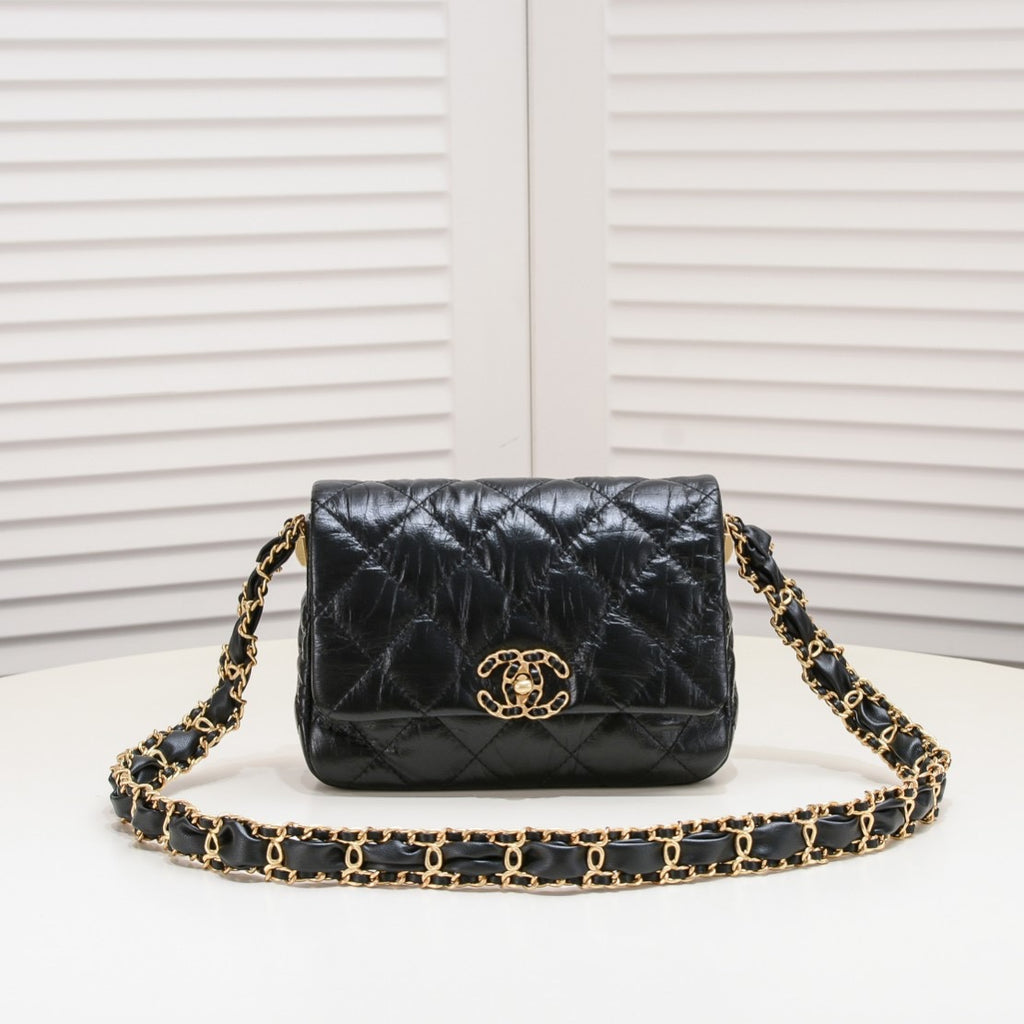 Chanel Hobo Wide Shoulder Strap Crossbody Bag Shoulder Bag