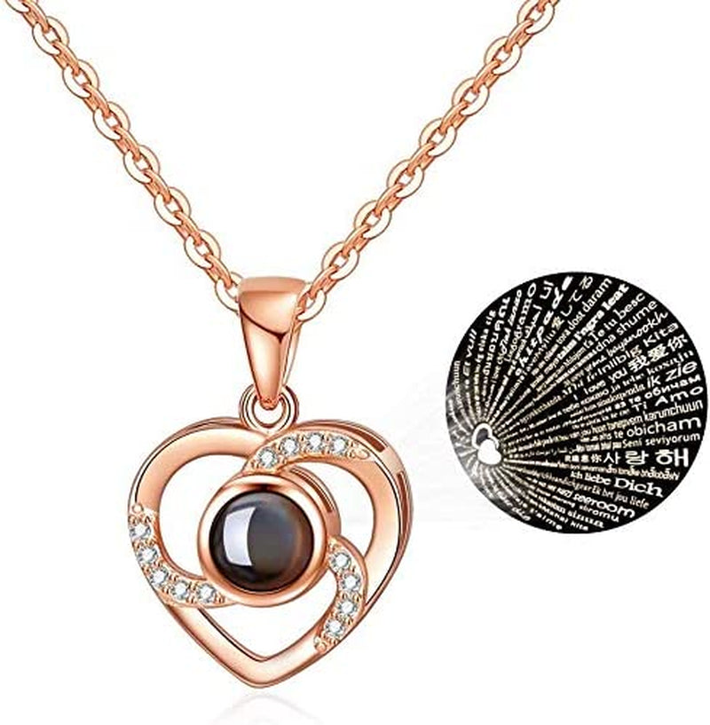 Real Preserved Blue Rose - Eternal Rose Gift Box with Love You Necklace, Handmade Fresh Rose Gift for Her on Birthday,Christmas,Mother'S Day,Valentine'S Day (Blue)