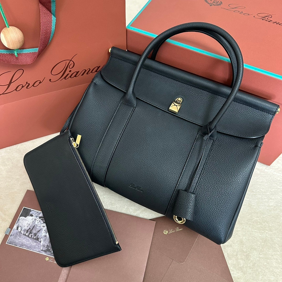 Loom bag L32 black loro piana