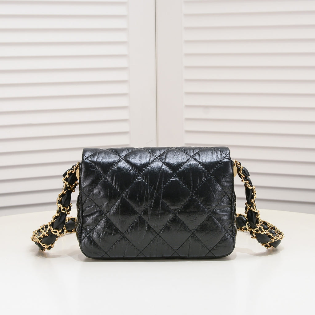 Chanel Hobo Wide Shoulder Strap Crossbody Bag Shoulder Bag
