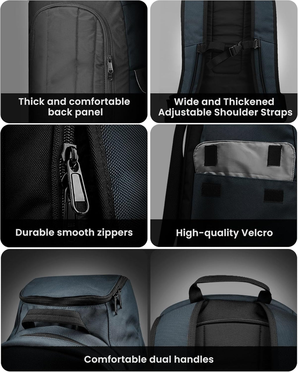 50L Ski Boot Bag, Ski and Snowboard Boots Travel Backpack with Separate Compartments for Helmet, Ski Shoes, Goggles, Gloves, and Accessories, Splash Proof Exterior & Bottom