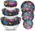 Elastic Reusable Bowl Covers for Bread Proofing, Fabric Cloth Sourdough Bowl Covers for Proofing - Set of 3, Bloom