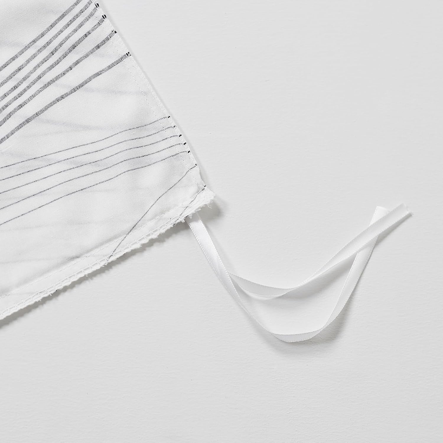 Black Stripe Duvet Cover Queen 100% Cotton 3 Pcs Set 1 Art Abstract Striped Duvet Cover with Zipper Ties 2 Pillowcases Modern Artistic White Geometric Print Bedding Set Soft